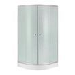 Душевая кабина Lidz Latwa SC90x90.SAT.LOW.FR, стекло Frost 4 мм + Lidz Душевой поддон KAPIELKA ST90x90x15, 2