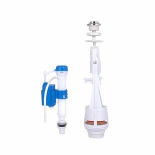 Lidz LT06 Комплект арматура с клапаном нижней подачи 1/2, хром кнопка, для унитаза, пластиковый механизм SD00050471 фото
