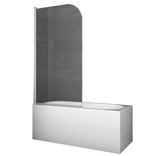 Шторки стеклянные на ванну Koer SR BS01-80x140-TR-01, 6мм, прозрачное стекло, хром (KR5400) KR5400 фото