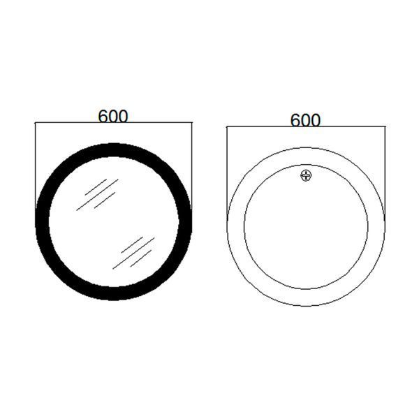 Дзеркало Qtap Taurus R600 з LED-підсвічуванням Touch, з антизапотіванням, з димером, рег. темп. кольори (3000-6500K) QT2478R607 SD00052314 фото