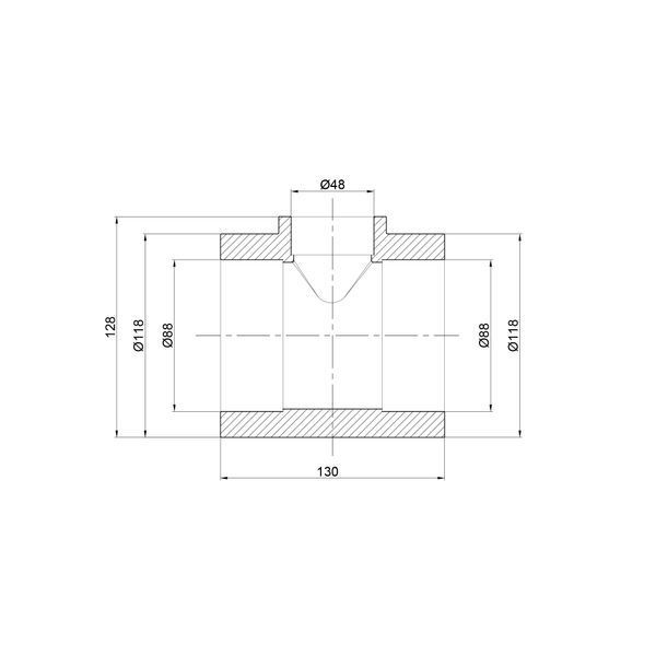 Тройник PPR Thermo Alliance 90х50х90 SD00029379 фото