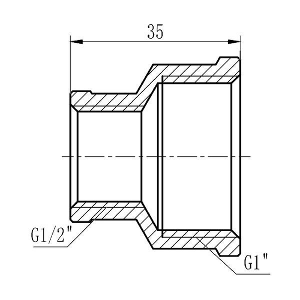 Муфта редукционная SD Forte 1"х1/2" ВВ SF3572515 SD00002555 фото