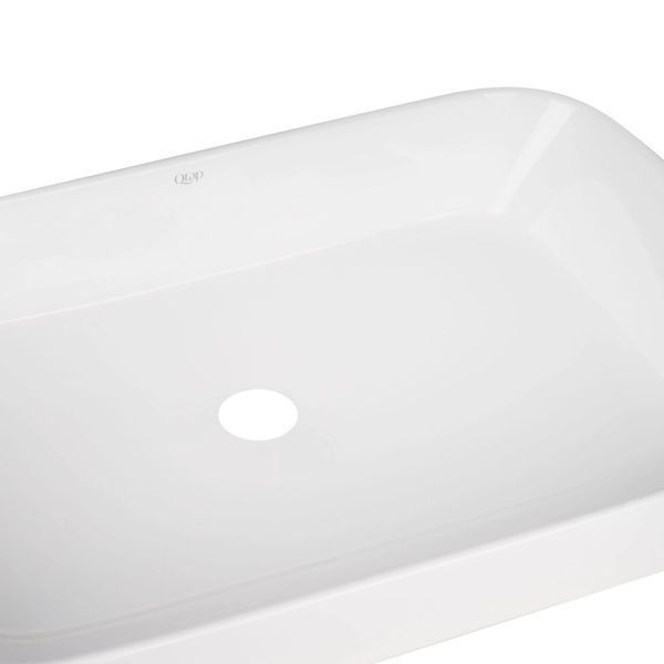 Комплект Qtap Scorpio: Раковина накладная прямоугольная 550х390х120 мм Matt Black + Донный клапан PU03 SD00053423 фото