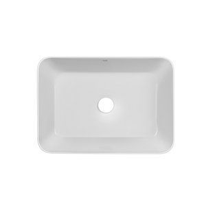 Раковина накладна Qtap Virgo N прямокутна без донного клапана WHITE QT18116308W SD00052613 фото