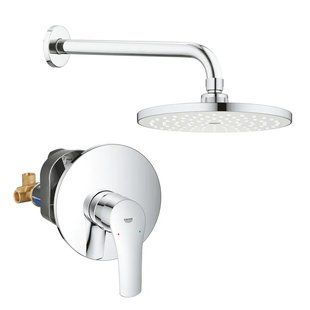 Душовий набір Grohe Eurosmart UA33556003 з верхнім душем, хромований, вбудований монтаж (UA33556003) UA33556003 фото