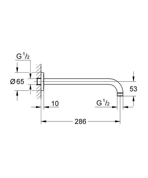 Душовий набір Grohe Eurosmart UA33556003 з верхнім душем, хромований, вбудований монтаж (UA33556003) UA33556003 фото
