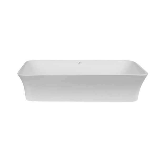 Раковина накладна Qtap Virgo N прямокутна без донного клапана WHITE QT18116308W SD00052613 фото