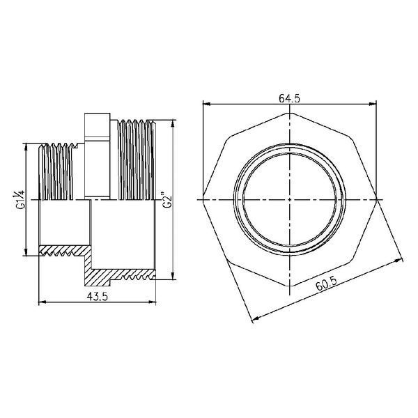 Ніпель редукційний SD Forte 2"х1" 1/4 SF3595032 SD00002571 фото