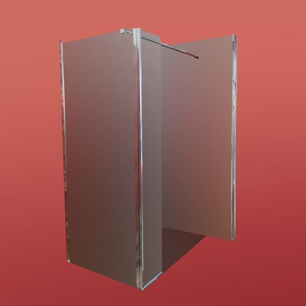 Душова перегородка Koer SR SP03 Walk-In 120x200 см, скло 8мм, хром, Easy Clean (KR5398) KR5398 фото