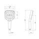 Лейка для ручного душа Qtap Rucni 120х120 мм прямоугольная QTRUCA120N3KCC Chrome SD00042069 фото 2