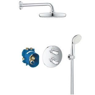 Душова система Grohe Grohtherm 1000 з термостатом і круглим душем Tempesta 210 (34614001) 34614001 фото