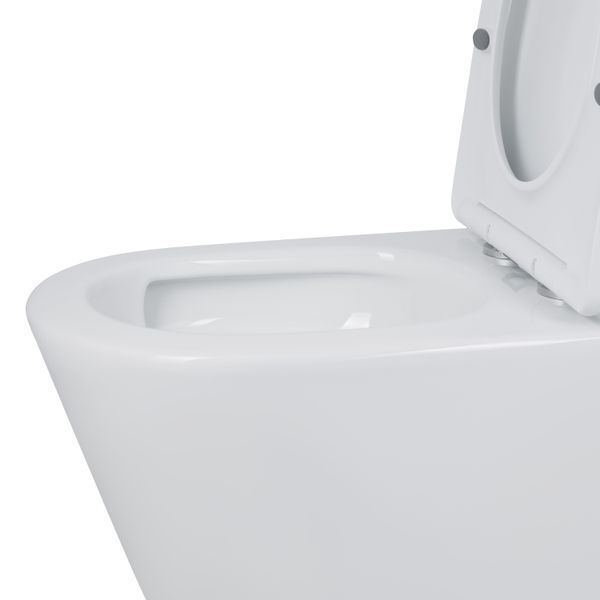 Унітаз підлоговий Qtap Swan Ultra Quiet з сидінням Soft-close 640x360x835 мм QT16222182TW Білий, з механічним зливом SD00053263 фото