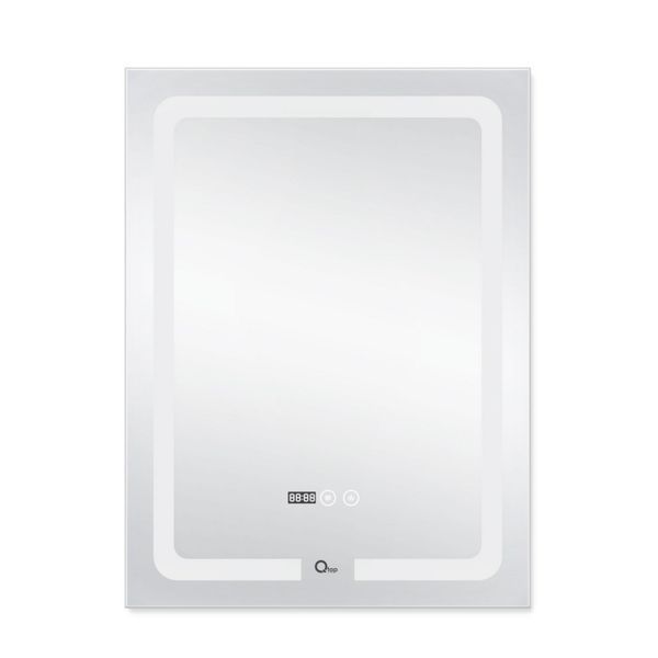 Дзеркало Qtap Mideya (DC-F937) 600х800 з LED-підсвічуванням Touch, з антизапітнінням, з годинником, диммером SD00036740 фото