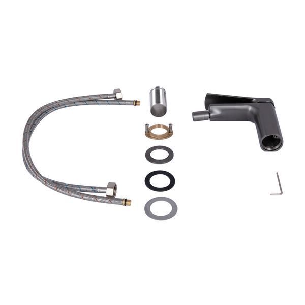 Смеситель для биде Qtap Slavonice QTSLA255GMB45923 Gunmetal Black PVD, однорычажный, латунь, 5 лет гарантии SD00052047 фото