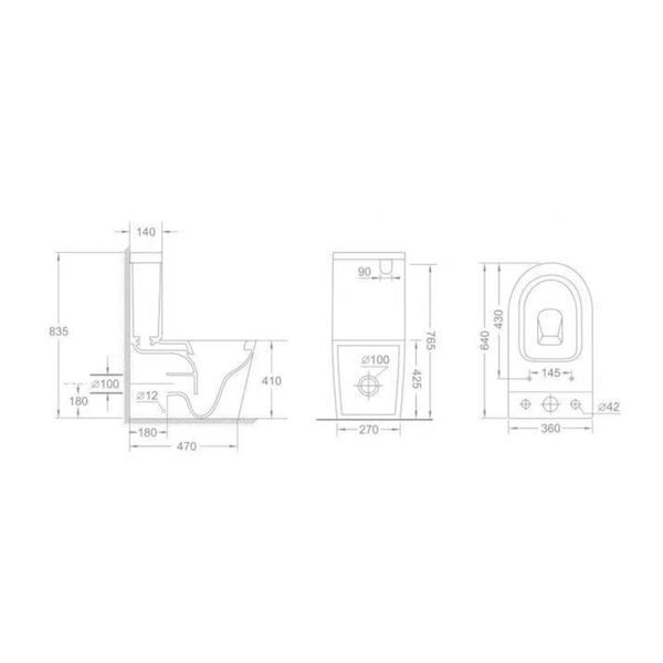 Унітаз підлоговий Qtap Swan Ultra Quiet з сидінням Soft-close 640x360x835 мм QT16222182TW Білий, з механічним зливом SD00053263 фото
