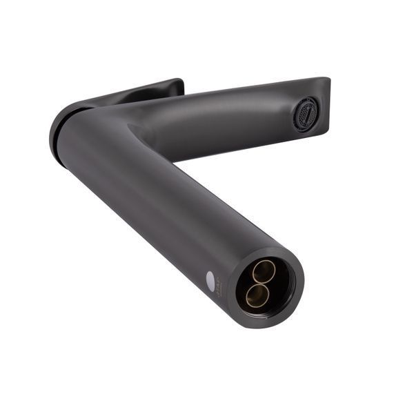 Смеситель для раковины Qtap Vlasta New высокий QTVLA269GMB45653 Gunmetal Black PVD, однорычажный, латунь SD00051777 фото