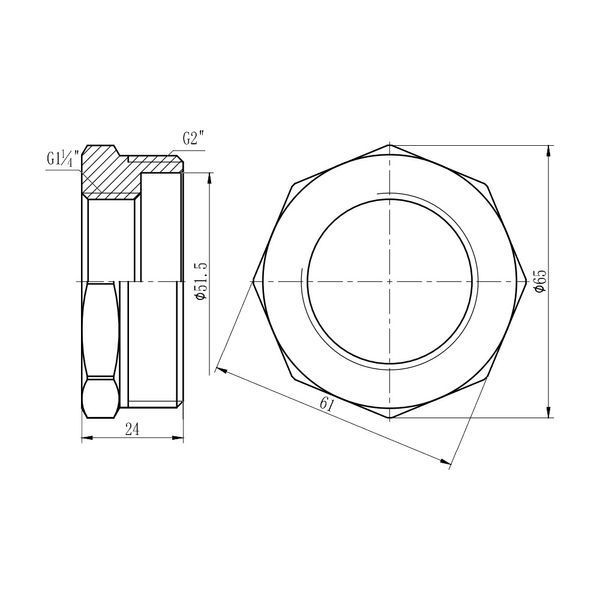 Футорка SD Forte 2"х1" 1/4 ЗВ SF3745032 SD00002738 фото