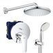 Душова система прихованого монтажу Grohe Eurosmart New Tempesta 250, хромований змішувач (UA26416SC3) UA26416SC3 фото 1