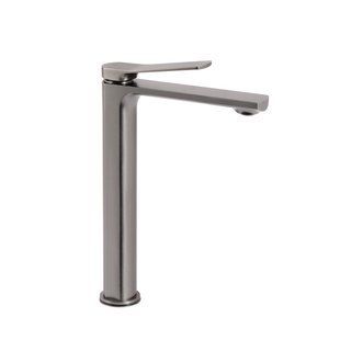 Смеситель для раковины Qtap Slavonice высокий QTSLA269GMB45925 Gunmetal Black PVD, однорычажный, латунь SD00052049 фото