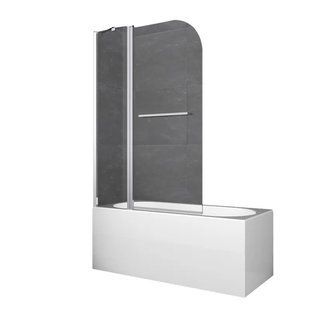 Шторки стеклянные на ванну Koer SR BS04, 95x140 см, хром, 6мм, распашные (KR5403) KR5403 фото