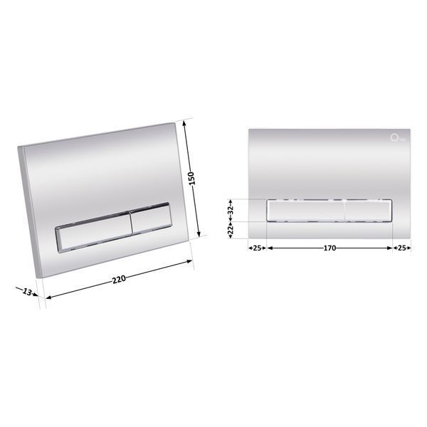 Панель змиву для унітаза Qtap Nest QT0111M08381CRM SD00038775 фото