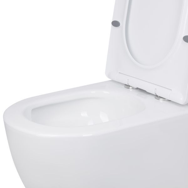Унітаз підлоговий Qtap Jay Ultra Quiet з сидінням Soft-close 640x360x835 мм QT07222175TW Білий, з функцією Quick Release SD00053257 фото