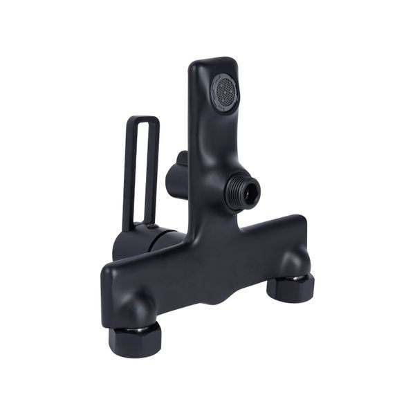 Змішувач для ванни Qtap Taurus (з душовим гарнітуром) QTTAU259BLM45662 Black Matt SD00051786 фото