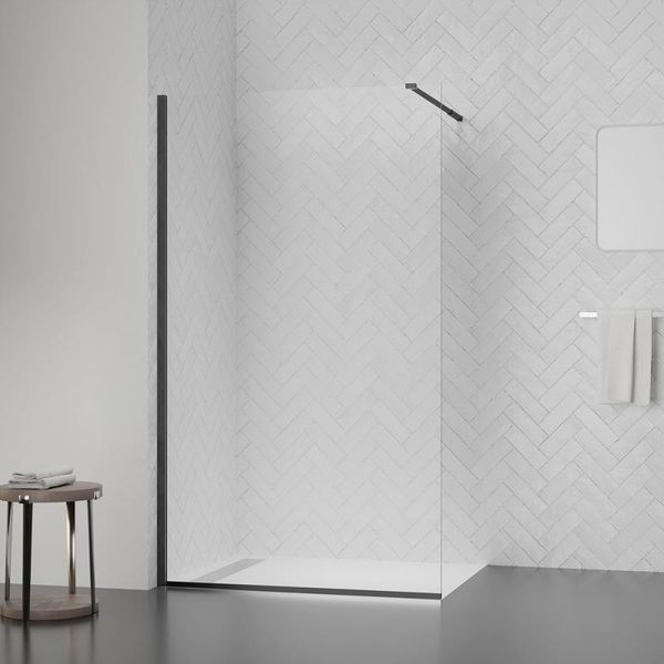 Душова перегородка Qtap Walk-In Standard BLM209.C8 90х200 см, скло Clear 8 мм, покриття CalcLess SD00051925 фото