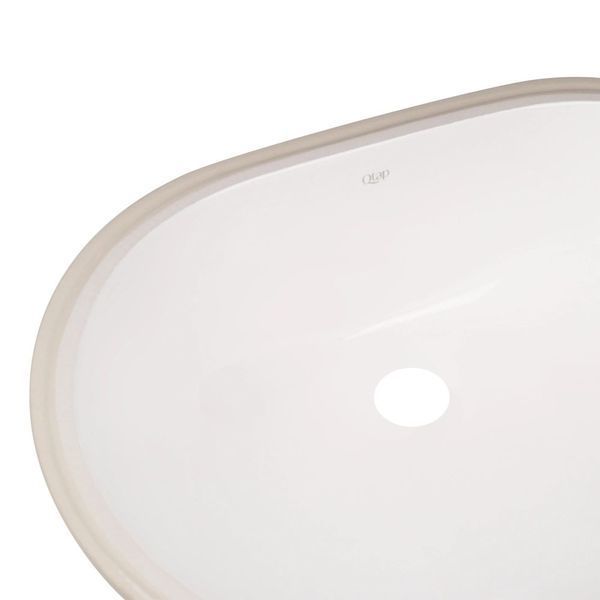 Комплект Qtap Stork: Раковина врезная овальная 560x395x195 мм White + Донный клапан PU02O SD00053418 фото