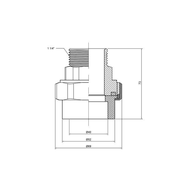 Згін "Американка" PPR Thermo Alliance 40х1" 1/4 ЗР SD00029234 фото