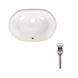 Комплект Qtap Stork: Раковина врезная овальная 560x395x195 мм White + Донный клапан PU02O SD00053418 фото 1
