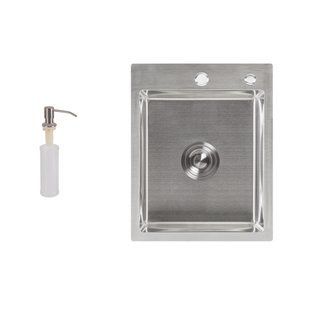 Мойка для кухни интегрированная Lidz Handmade H4050 (LDH4050BRU39258) Brushed Steel 3,0/1,0 мм SD00045362 фото