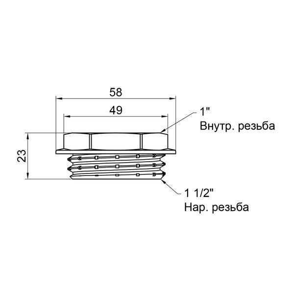 Футорка SD Plus 1 1/2"х1" ЗВ SD4234025 SD00047893 фото