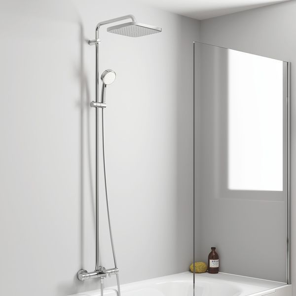 Душова система з термостатом Grohe New Tempesta Cosmop для ванної, хром (26691000) 26691000 фото