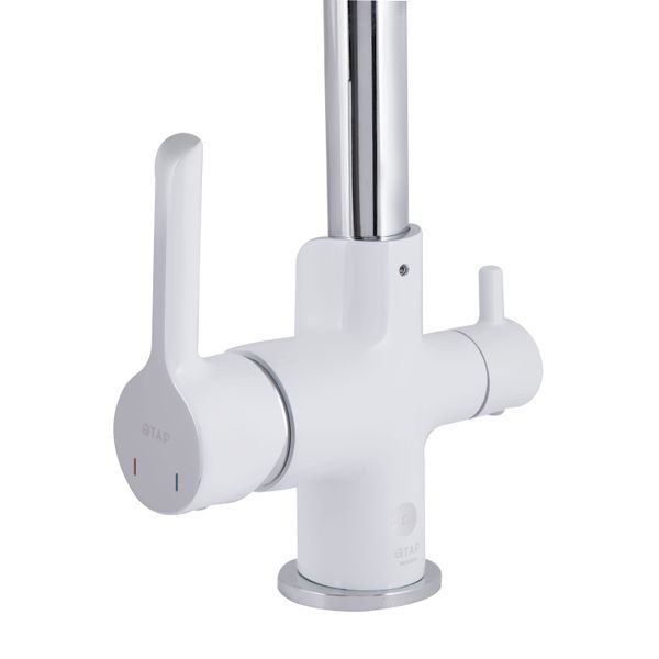 Смеситель для кухни Qtap Grand с подключением для питьевой воды QTGRA362CRW45668 Chrome/White SD00051792 фото