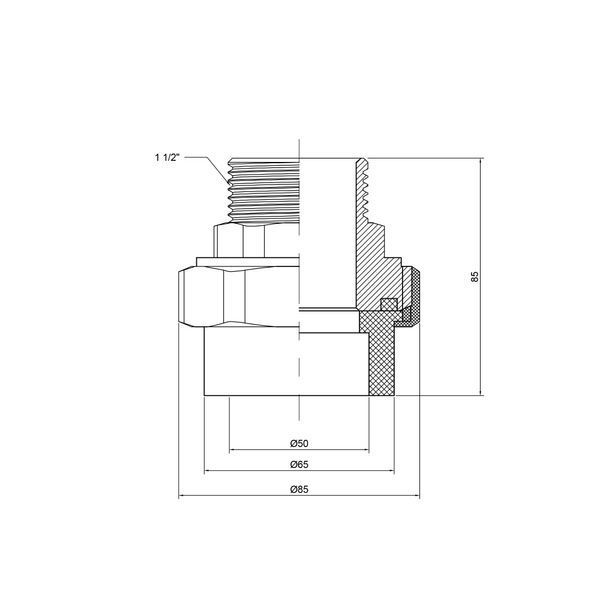 Згін "Американка" PPR Thermo Alliance 50х1" 1/2 ЗР SD00029235 фото
