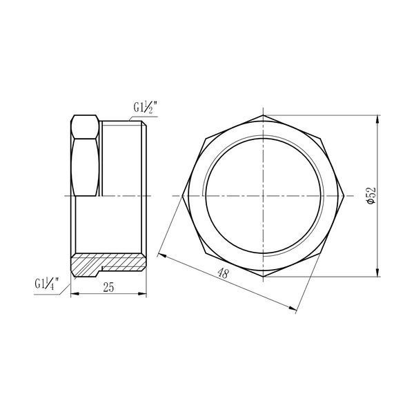Футорка SD Forte 1 1/2"х1 1/4" ЗВ SF3744032 SD00002741 фото
