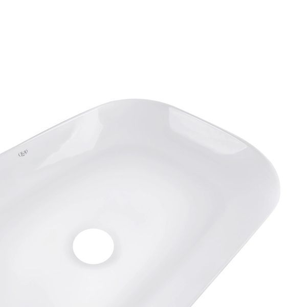 Комплект Qtap Robin: Раковина накладная прямоугольная 610x400x145 мм White + Донный клапан PU02 SD00053421 фото