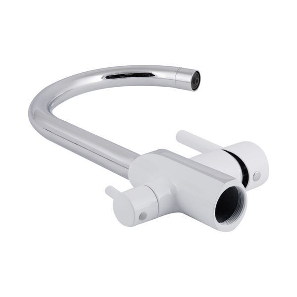 Смеситель для кухни Qtap Grand с подключением для питьевой воды QTGRA362CRW45668 Chrome/White SD00051792 фото