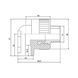 Уголок PPR Blue Ocean настенный с креплением 25х1/2", 90&deg; НР SD00010051 фото 2
