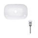 Комплект Qtap Robin: Раковина накладная прямоугольная 610x400x145 мм White + Донный клапан PU02 SD00053421 фото 1