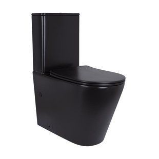 Унитаз напольный Qtap Scorpio Ultra Quiet безободковый с сиденьем Soft-Close MATT BLACK QT14226088AMB SD00052562 фото