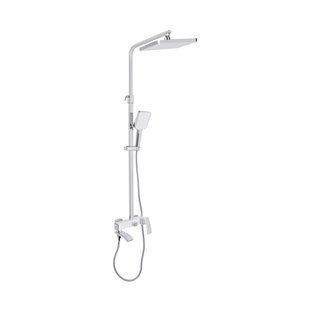Душевая система универсальная Qtap Swan Cascada на три потребителя (с изливом) QTSWA111CRW45570 Chrome/White, латунь, однорычажная SD00051694 фото