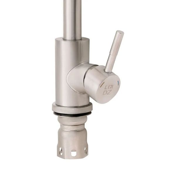 Змішувач для кухні Lidz Aria 015F (k35) LDARI015FNKS21689 Nickel, одноважільний, поворотний вилив SD00027786 фото