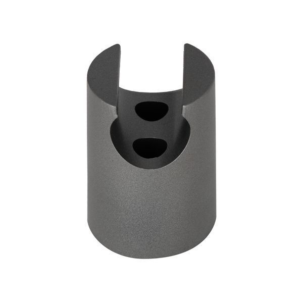 Тримач для ручного душу Qtap Spojeni округлий QT829910842854GRP Graphite, настінний, з ABS пластику SD00051303 фото