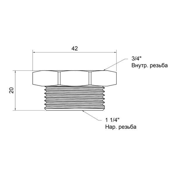 Футорка SD Plus 1 1/4"х3/4" ЗВ SD4233220 SD00047895 фото