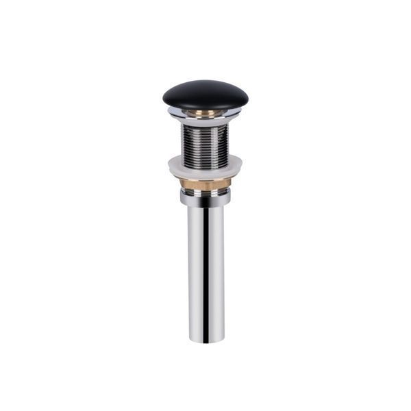 Комплект Qtap Tern: Раковина накладная прямоугольная 475х370х140 мм Matt Black + Донный клапан PU03 SD00053424 фото