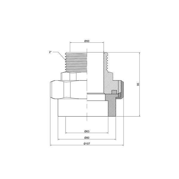 Згін "Американка" PPR Thermo Alliance 63х2" ЗР SD00029236 фото