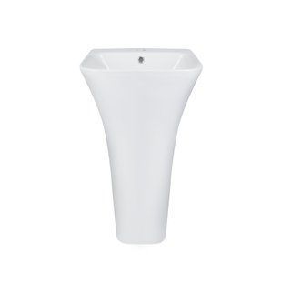 Раковина для підлоги моноблок Qtap Crow 450x435x835 White з донним клапаном QT0511G315W SD00043852 фото