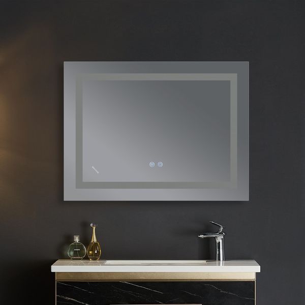 Дзеркало Mixxus WARM MR12-90x70-REVERSE із LED Touch, Anti-fog, димером, регулюванням яскравості (MI6675) MI6675 фото